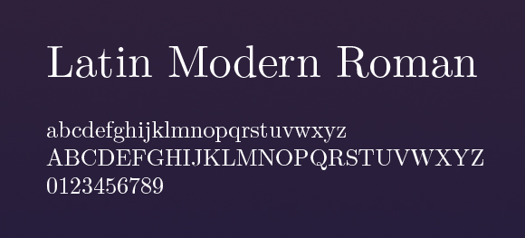 Latin-Modern-Roman